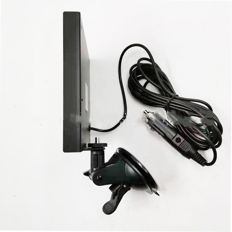 A vibrant square LED car display showcasing colorful emoticons and text, controlled via Bluetooth app.